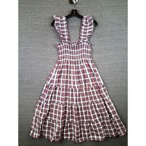 Hill House Womens S Tartan Plaid Ellie Nap Dress Cottage Core Peasant Prairie
